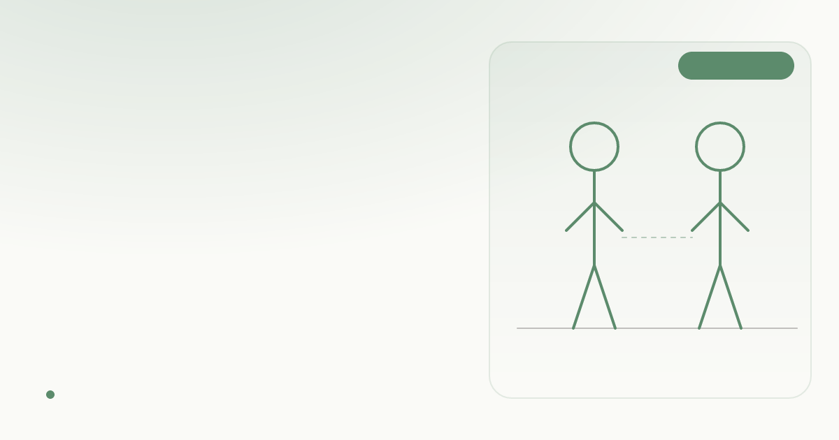 Two figures with a visible space between them — distance that is not the same as absence.
